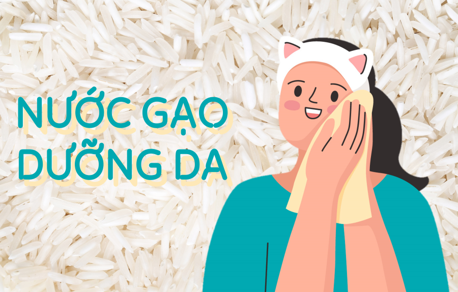 cám gạo, nước vo gạo, trị mụn, viêm da, nước gạo