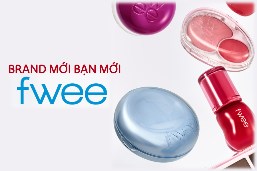 fwee, mỹ phẩm hàn quốc, phấn nước, má hồng, son bóng