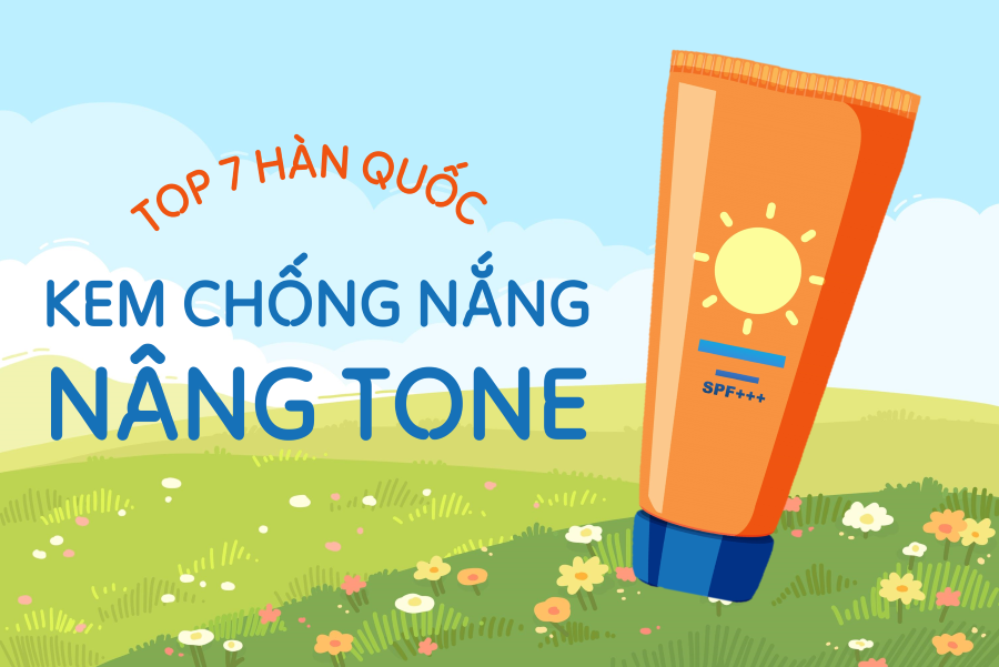 kem chống nắng nâng tone, trắng da, kem chống nắng hàn quốc, che khuyết điểm, trị nám