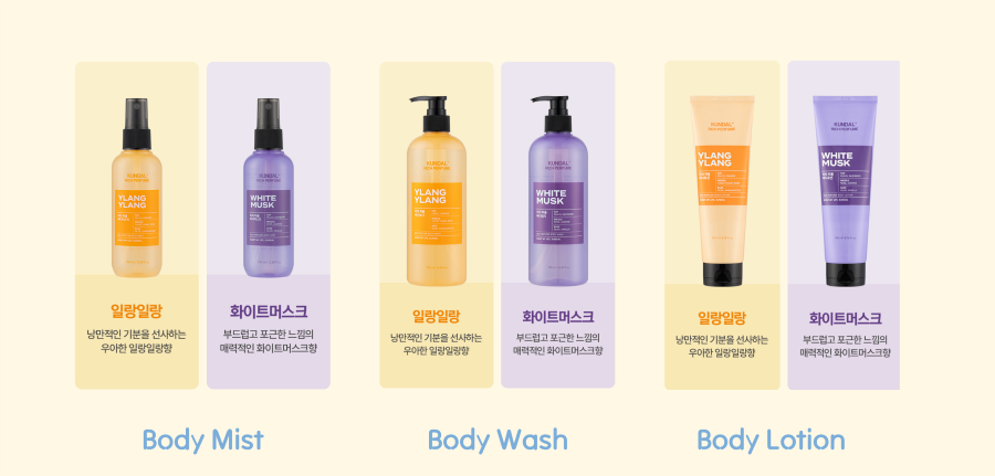 kundal, daiso korea, perfume shampoo, perfume shower gel